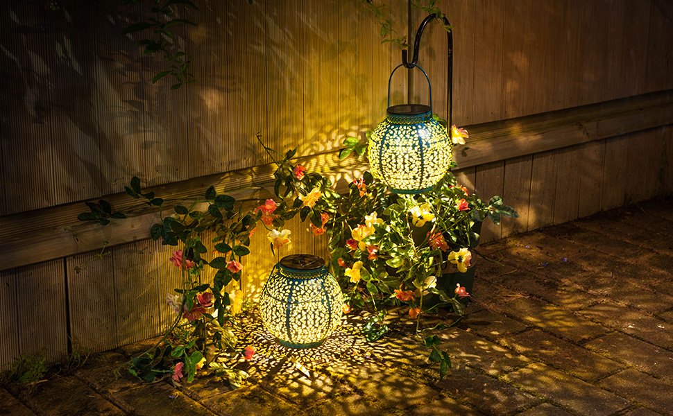 Solar Lanterns Outdoor Lights Waterproof Garden Lanterns for Patio