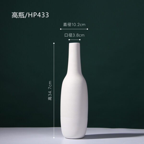 Modern white ceramic flower vase