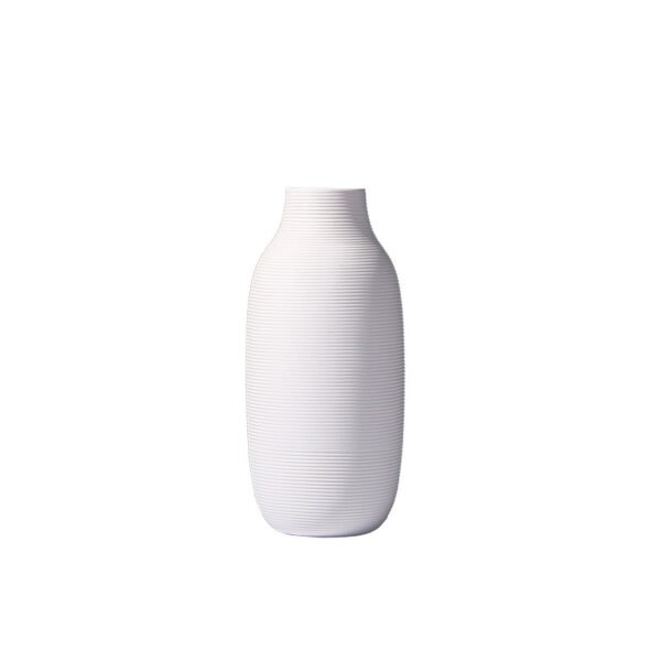 Small white ceramic vase for dining room