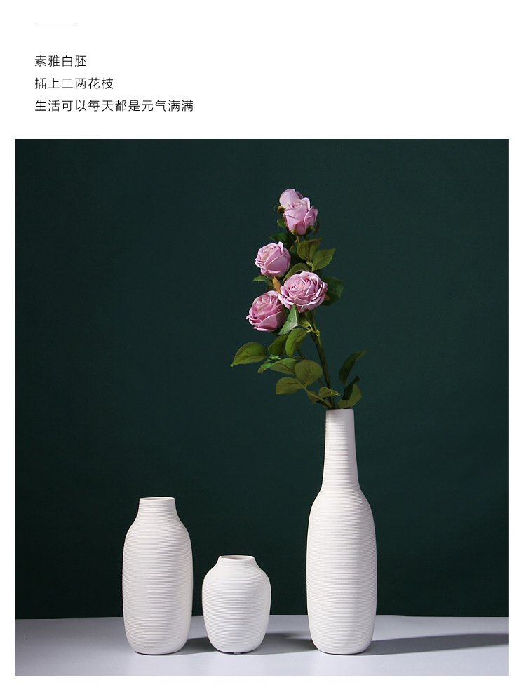 Minimalist white ceramic vase bulk supplier