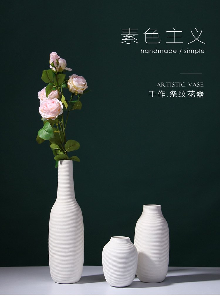 Small white ceramic vase for wholesale buyers