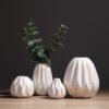 Nordic marble pattern ceramic vase for flower arrangement, available for wholesale
