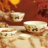 Panda-themed ceramic rice bowl in bulk
