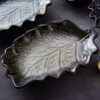Ceramic sushi plate with unique shape for dining