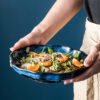 Minimalist Nordic ceramic dinner plate for creative dining