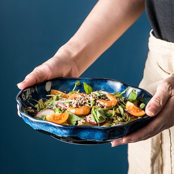 Minimalist Nordic ceramic dinner plate for creative dining