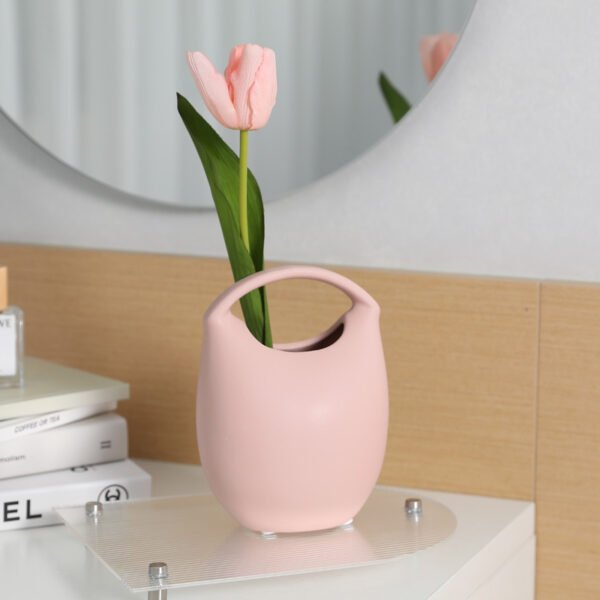 Elegant ceramic bag vase for living room flower arrangements, wholesale available.
