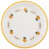 7.8-inch Japanese ceramic dinner plate with orange design