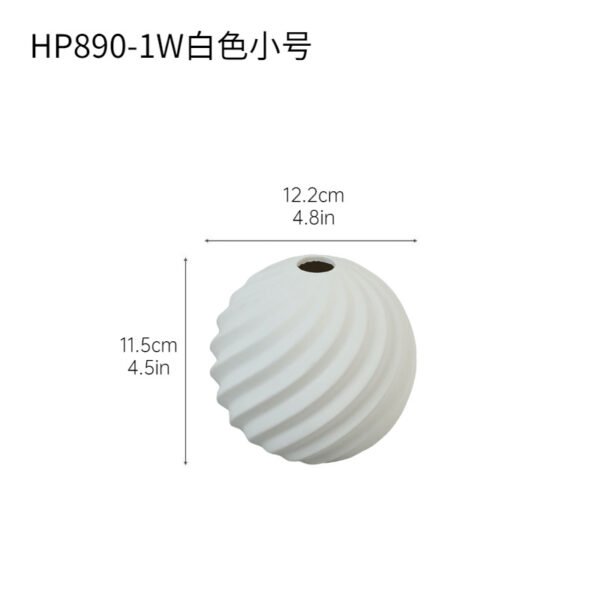 Round black and white ceramic vase for flower arrangements, bulk available.