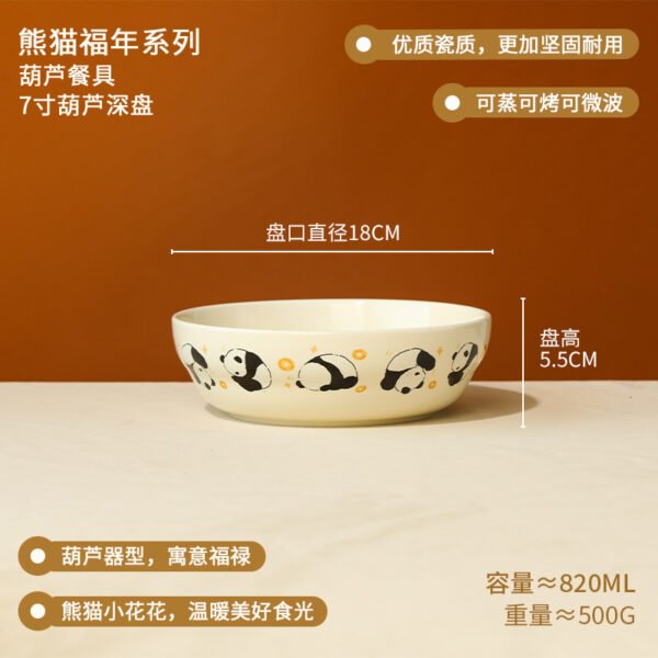 Panda-themed dinnerware set for wholesale