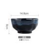 Modern Nordic ceramic soup bowl with kiln glaze