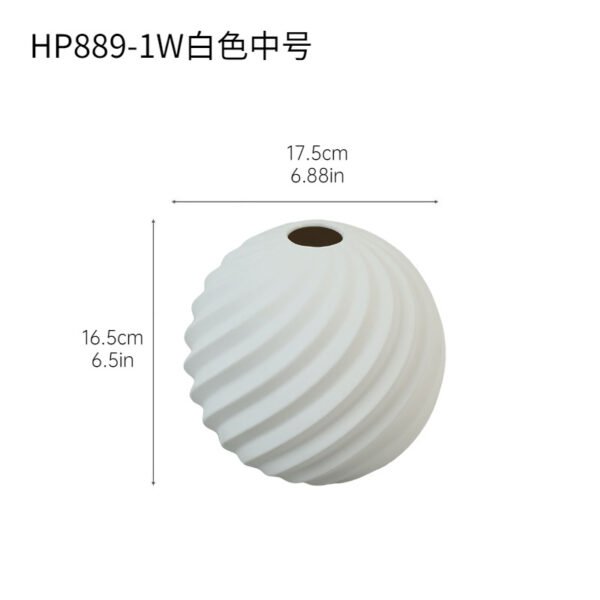 Wholesale ceramic round vase with black and white design for modern décor.