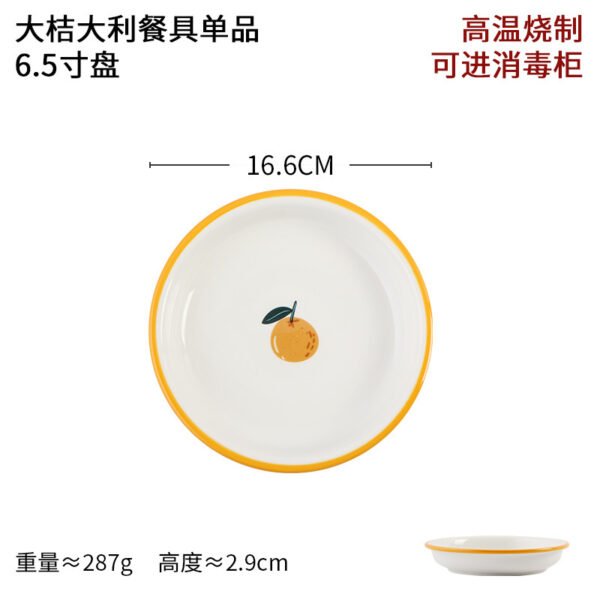 wholesale Hand-painted Japanese plate in orange theme