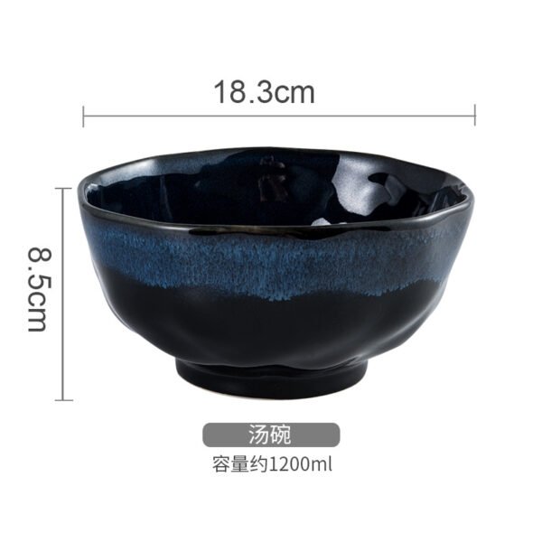 Elegant Nordic ceramic salad plate with rustic design