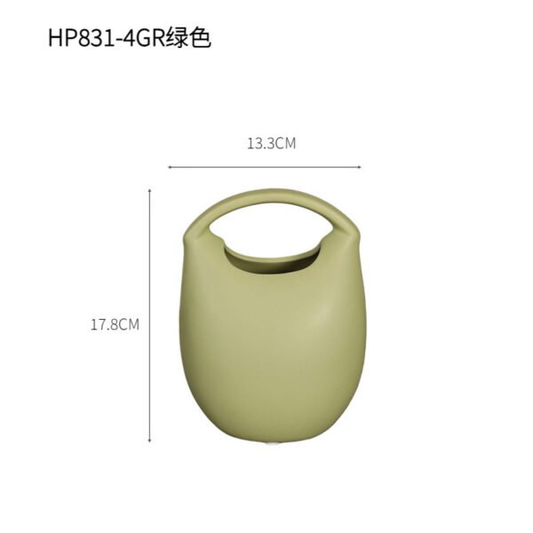 Nordic-style ceramic bag vase for modern TV cabinet decoration, available for wholesale.