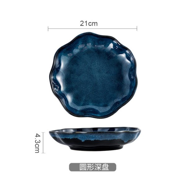Nordic ceramic dessert bowl with artistic glaze