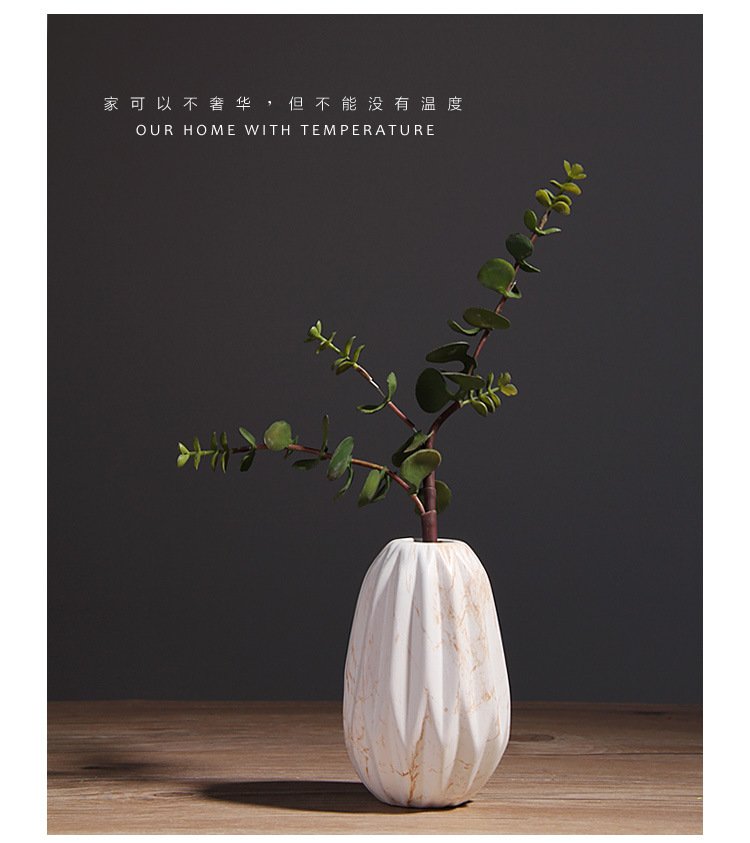 Marble pattern ceramic vases for modern decor wholesalers