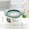 Ceramic noodle bowl with lid for wholesale