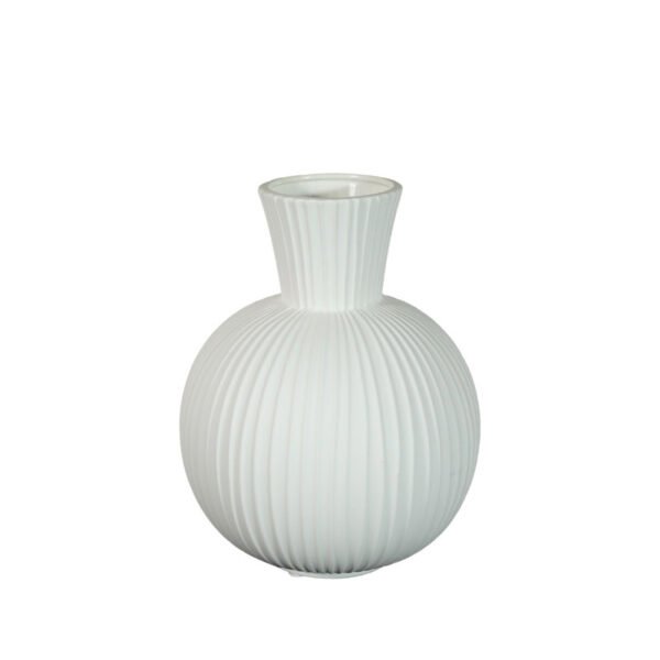 Wholesale small white ceramic vase for modern home decor
