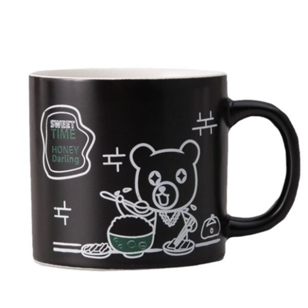 Cartoon bear ceramic coffee cup for wholesale supply.