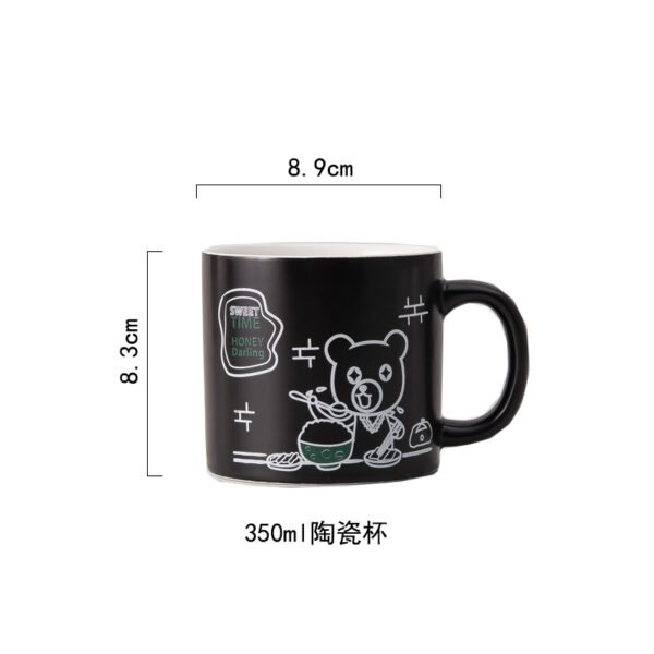 Wholesale bear-themed ceramic coffee cup for students.