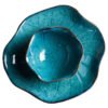 One-person ceramic dinnerware with vintage kiln glaze, perfect for single diners