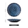 Artistic reactive glaze ceramic plate