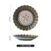 10-inch ceramic plate with irregular shape