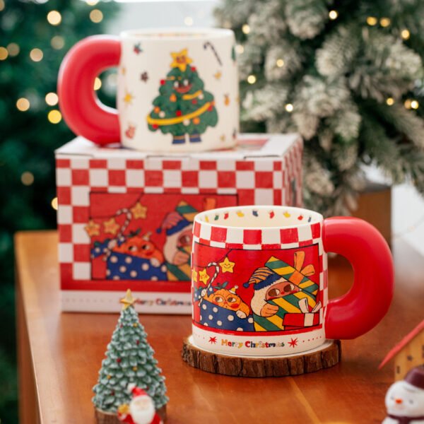 Ceramic Christmas mug with Santa design
