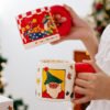 Santa-themed ceramic coffee mug for holiday celebrations
