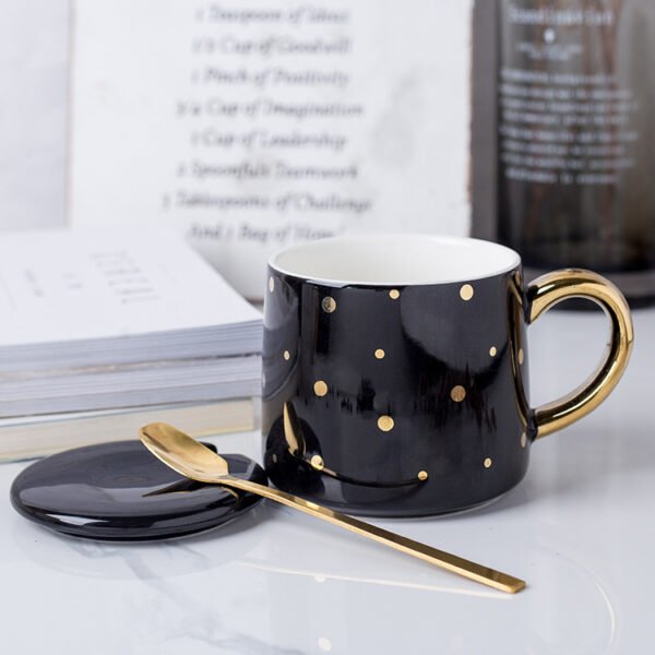ceramics factory wholesale Black and white geometric ceramic cup, perfect for gifts