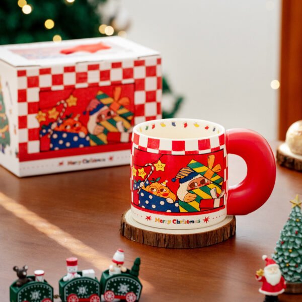 Christmas gift ceramic mug set wholesale