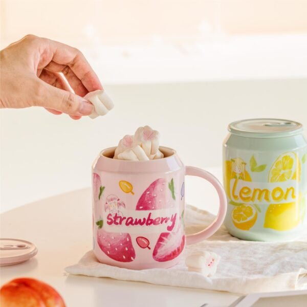 Orange soda can ceramic mug