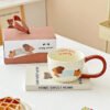 Cute Dog-Patterned Ceramic Mug for Coffee and Milk