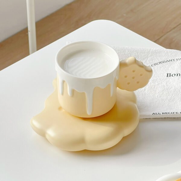 Ceramic Cookie Cup for Breakfast - Yellow Edition