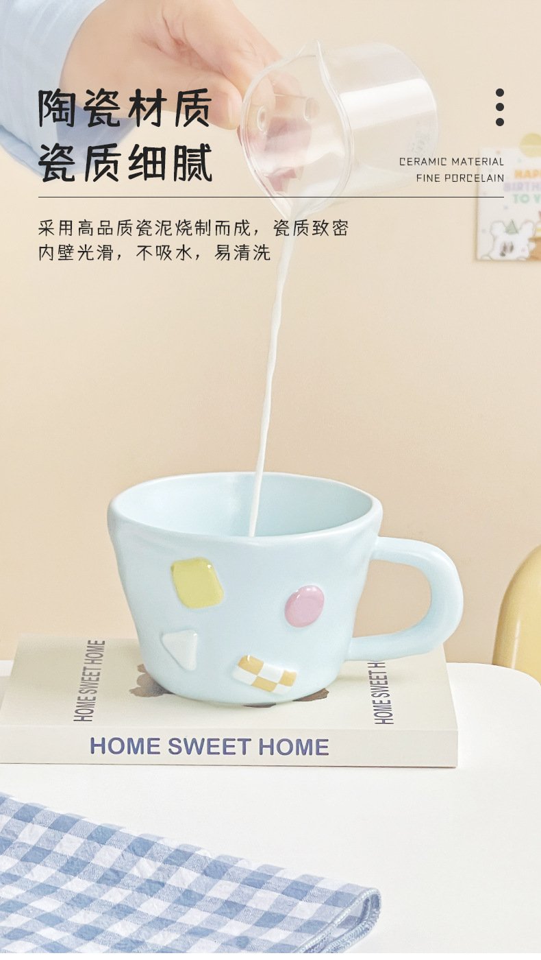 Handcrafted Blue Ceramic Mug with Matte Finish