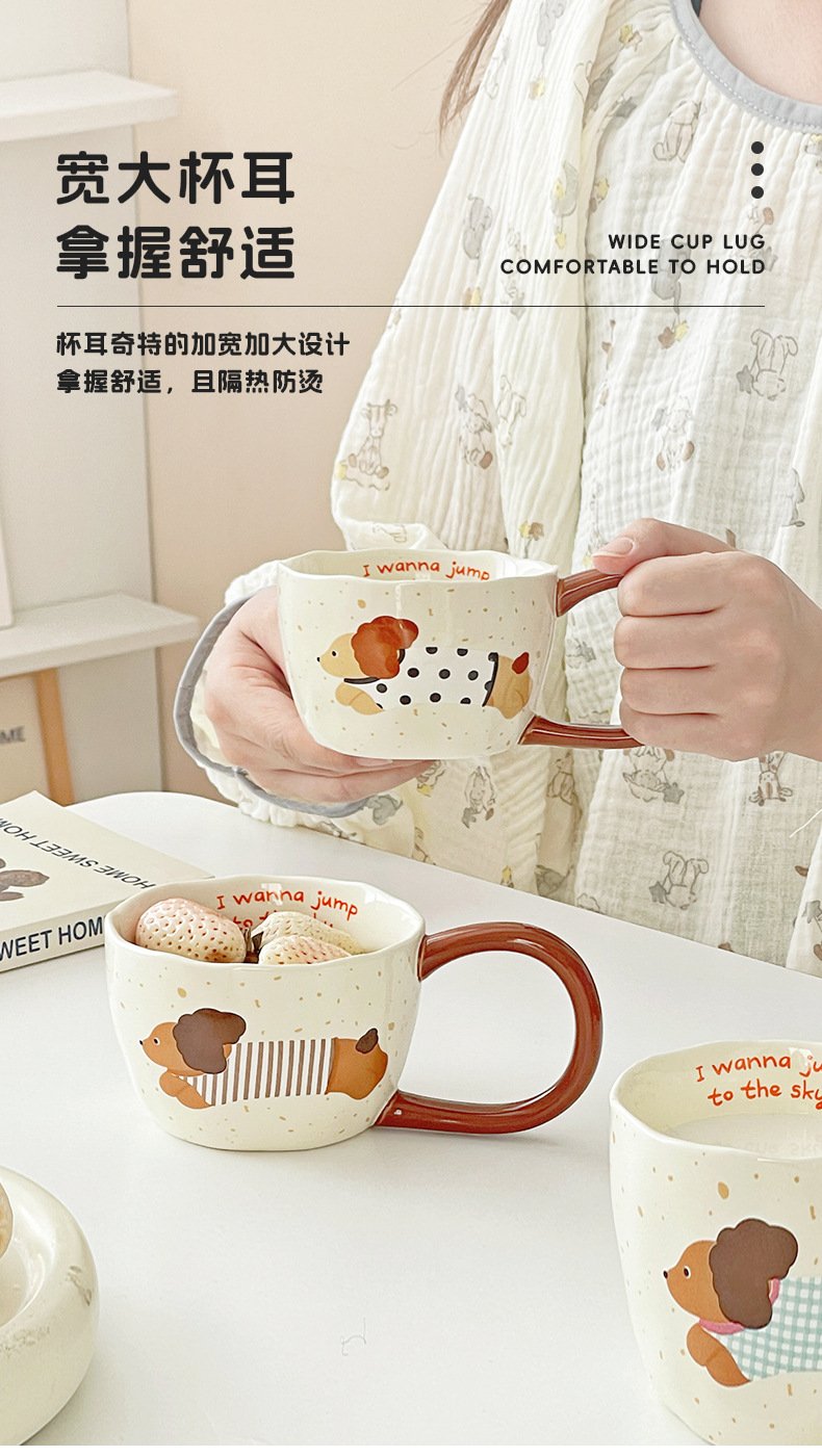 Cute Breakfast Ceramic Mug for Kids and Adults