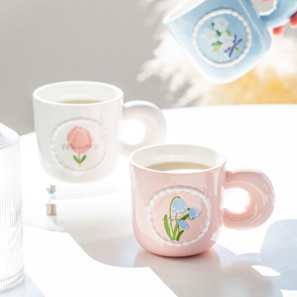 Floral Ceramic Mug - Ideal Gift for Holiday Season