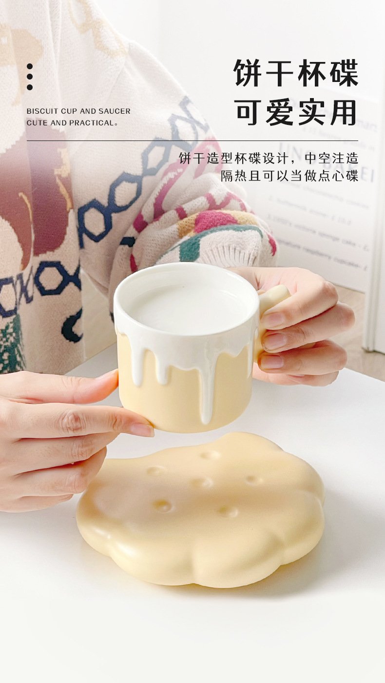 Pink Ceramic Milk Mug for Breakfast