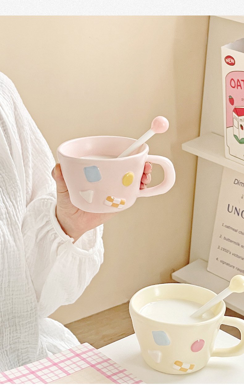 Cute Hand-textured Coffee Mug - Yellow