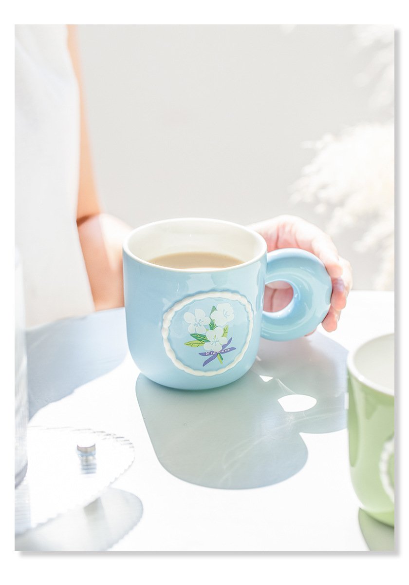 High-Quality Ceramic Mug with Floral Design