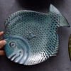 Chinese kiln-glazed fish plate for Korean and Japanese cuisine