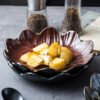Chinese Kiln-Glazed Floral Plate for Elegant Dining