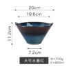 Traditional Japanese donburi bowl, Chinese ceramic kiln-glazed