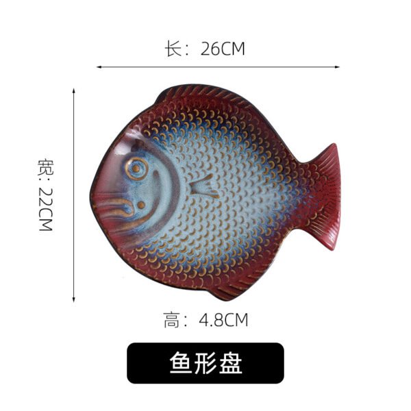 Chinese ceramic fish plate for sushi, wholesale option