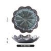 Kiln-Glazed Ceramic Floral Plate for Fine Dining