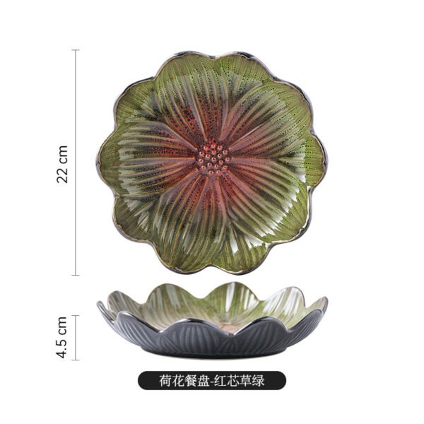 Vintage Floral Ceramic Plate for Dining and Serving