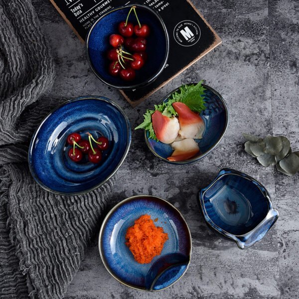 Minimalist ceramic bowl with reactive glaze, perfect for modern dining