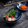 Creative ceramic dinner plate with reactive glaze finish