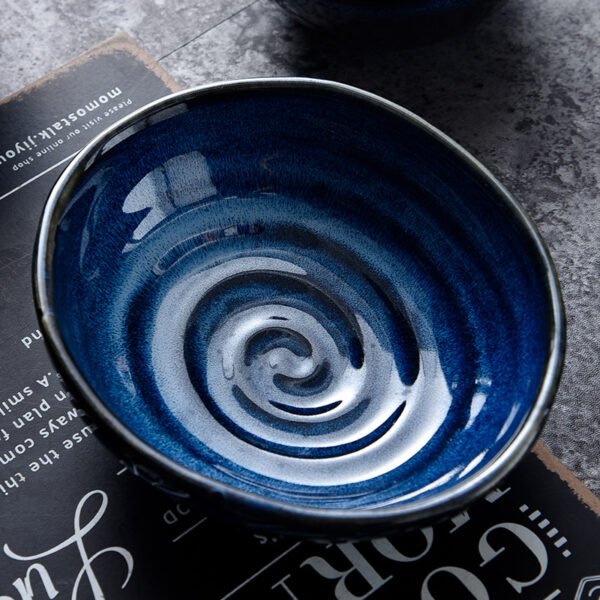 Chinese ceramic side plate with reactive glaze for home and restaurant use